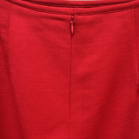 Vintage virgin wool skirt, Made in Italy by Luisa Spagnoli, pencil, lined, red - Picture 5 of 10